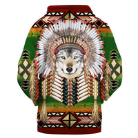 Headdress Wolf Native American 3D Hoodie LT10 - Wonder Print Shop