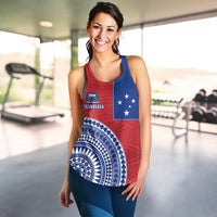(Custom Personalised) Tuamasaga Samoa Women Racerback Tank Polynesian Pattern LT13 - Wonder Print Shop