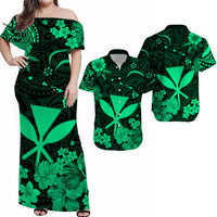 Hawaii Matching Hawaiian Shirt And Dress Polynesia Green Kanaka Maoli LT13 - Wonder Print Shop