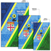 Vanuatu Malampa Fiji Day Area Rug Combine Flag Design LT4 - Wonder Print Shop