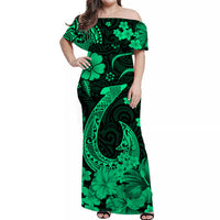 Hawaii Matching Hawaiian Shirt And Dress Polynesia Green Fish Hook LT13 - Wonder Print Shop