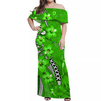 Personalised Hawaii Matching Hawaiian Shirt And Dress Polynesia Green Hibiscus and Map Mystical LT13 - Wonder Print Shop