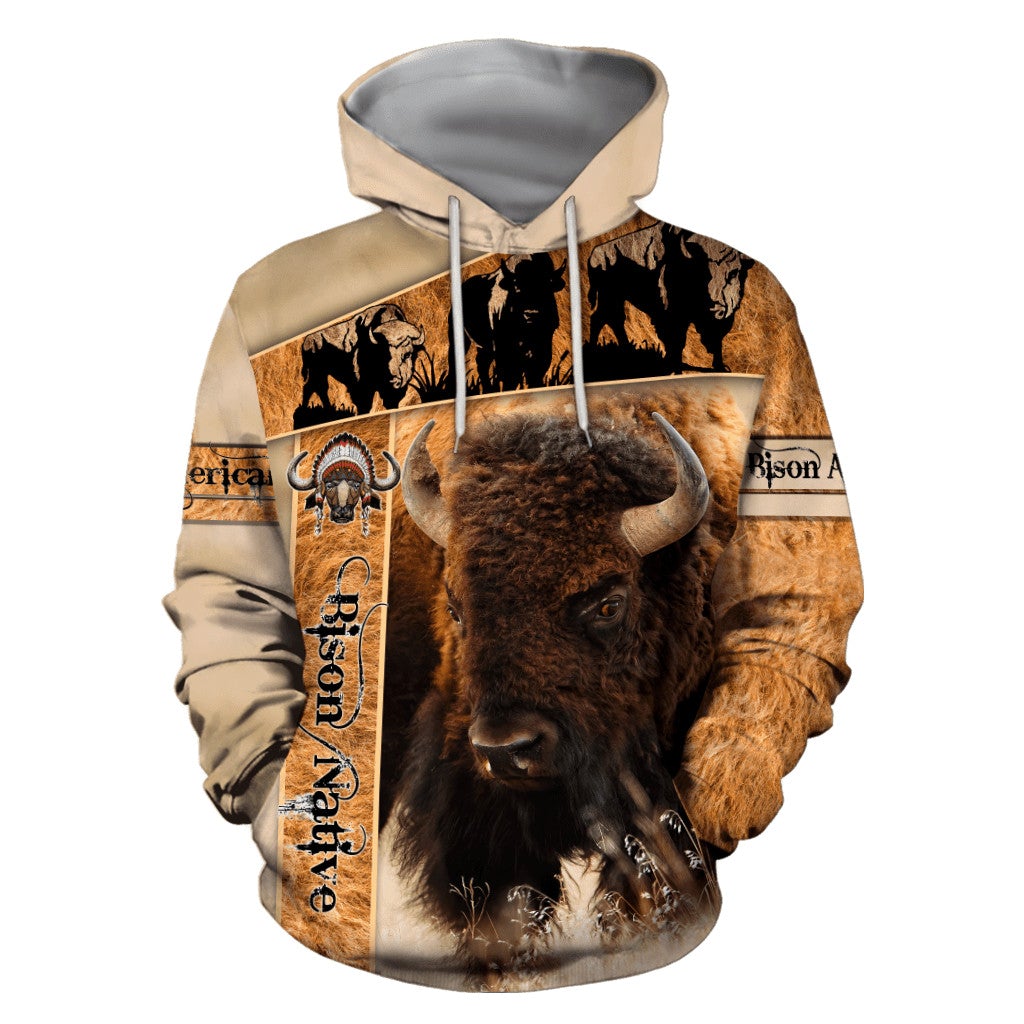 bison-native-american-3d-all-over-printed-unisex-hoodie