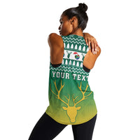 (Custom Personalised) South Africa Rugby Christmas Women Racerback Tank Proud Springboks LT13 - Wonder Print Shop