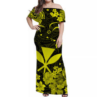 Hawaii Matching Hawaiian Shirt And Dress Polynesia Yellow Kanaka Maoli LT13 - Wonder Print Shop