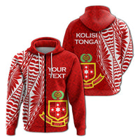 Custom Kolisi Tonga Atele Zip Up Hoodie Tongan Tribal LT12 - Wonder Print Shop