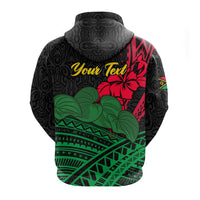Custom Vanuatu Espiritu Santo Hoodie Kava With Hibiscus LT12 - Wonder Print Shop