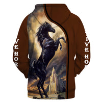 Black Horse Native American 3D Hoodie LT10 - Wonder Print Shop