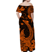 Hawaii Matching Hawaiian Shirt And Dress Polynesia Orange Fish Hook LT13 - Wonder Print Shop