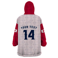 (Custom Text And Number) Japan 2023 Baseball Simple Style Wearable Blanket Hoodie - Wonder Print Shop