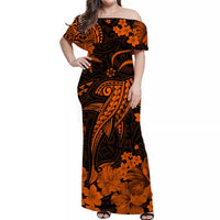 hawaii-off-shoulder-long-dress-polynesia-orange-shark