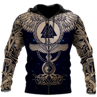 Viking Clothing Viking Wolf and Ravens Hoodie RLT12 - Wonder Print Shop
