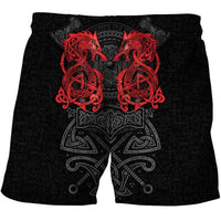 viking-clothing-red-fenrir-viking-wolf-tattoo-shorts