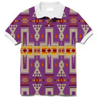 Light Purple Tribe Design Native American Polo T Shirt 3D LT10 - Wonder Print Shop