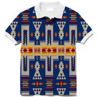 Navy Tribe Design Native American Polo T Shirt 3D LT10 - Wonder Print Shop