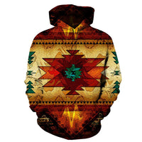 Southwest Symbol Brown Native American Pullover Hoodie LT10 - Wonder Print Shop