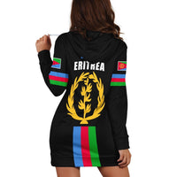 Eritrea Hoodie Dress Striped Black LT13 - Wonder Print Shop