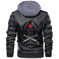 Viking Helmet Of The and Two Swords Valknut Leather Jacket RLT12 - Wonder Print Shop