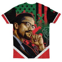 African T Shirt African American Flag Malcolm X Tee - Wonder Print Shop