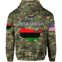 Military of African Americans Hoodie Flag Simple Style LT8 - Wonder Print Shop