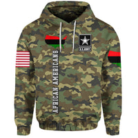 Custom Military of African Americans Hoodie Flag Simple Style LT8 - Wonder Print Shop