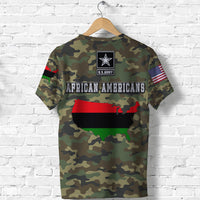 Military of African Americans T Shirt Flag Simple Style LT8 - Wonder Print Shop