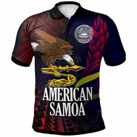 American Samoa Polo Shirt Custom Seal Of American Samoa Gradient Color Style LT10 - Wonder Print Shop