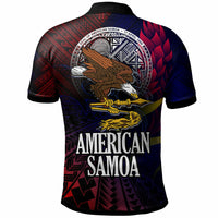 American Samoa Polo Shirt Custom Seal Of American Samoa Gradient Color Style LT10 - Wonder Print Shop