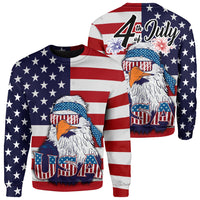 American Flag Eagle Style Sweatshirt RLT12 - Wonder Print Shop