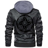 Viking Clothing Viking Ancient Celtic Mythological Symbol Of Bird Zipper Leather Jacket RLT12 - Wonder Print Shop