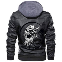 Viking Ancient Warrior Skull Leather Jacket RLT12 - Wonder Print Shop