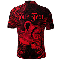Custom Aquarius Zodiac Polynesian Polo Shirt Unique Style Red LT8 - Wonder Print Shop