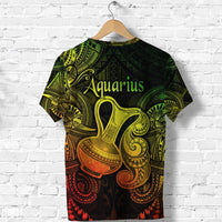 Aquarius Zodiac Polynesian T Shirt Unique Style Reggae LT8 - Wonder Print Shop