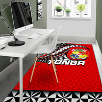 Tonga Area Rug Polynesian Tattoo LT6 - Wonder Print Shop