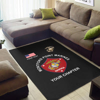 (Custom) Montford Point Marines Area Rug African-American Marine Corps Special - Black LT8 - Wonder Print Shop