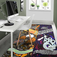 New Zealand Maori Aotearoa and Australia Aboriginal Area Rug Together Purple LT8 - Wonder Print Shop