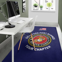 (Custom) Montford Point Marines Area Rug African-American Marine Corps Original - Navy LT8 - Wonder Print Shop