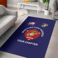 (Custom) Montford Point Marines Area Rug African-American Marine Corps Special - Navy LT8 - Wonder Print Shop