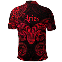 Aries Zodiac Polynesian Polo Shirt Unique Style Red LT8 - Wonder Print Shop