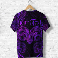 Custom Aries Zodiac Polynesian T Shirt Unique Style Purple LT8 - Wonder Print Shop