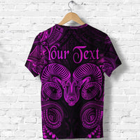 Custom Aries Zodiac Polynesian T Shirt Unique Style Pink LT8 - Wonder Print Shop
