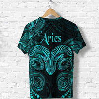 Aries Zodiac Polynesian T Shirt Unique Style Turquoise LT8 - Wonder Print Shop