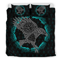 Viking The Raven Of Odin Tattoo Bedding Set RLT12 - Wonder Print Shop