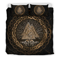 Viking Bedding Set, Celtic and Valknut and Tree Of Life Yggrdrasil RLT12 - Wonder Print Shop