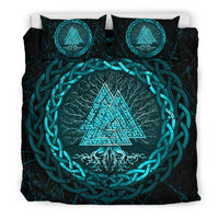 Viking Bedding Set, Celtic and Valknut and Tree Of Life Yggrdrasil RLT12 - Wonder Print Shop