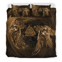 Viking Bedding Set, Ravens Skull Tattoo 9 RLT12 - Wonder Print Shop