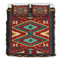 Red Pattern Native American Bedding Set LT10 - Wonder Print Shop