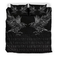 Viking Bedding Set Odin Huginn and Muninn Rune RLT12 - Wonder Print Shop