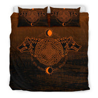 Viking Bedding Set, Skoll and Hati Orange RLT12 - Wonder Print Shop