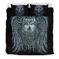 Viking Bedding Set, Spiral Wolf Spirit RLT12 - Wonder Print Shop